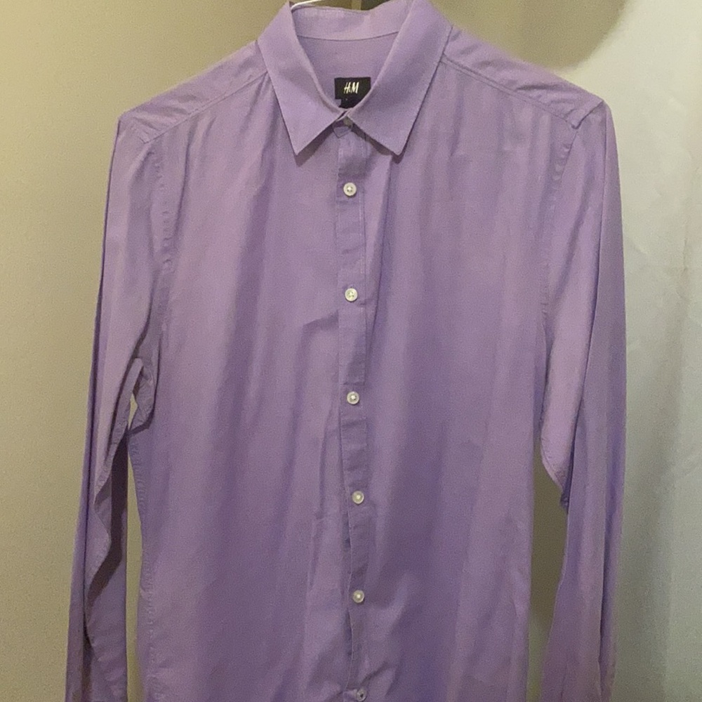 H&M - Lavender Button Down (Medium) - image 3